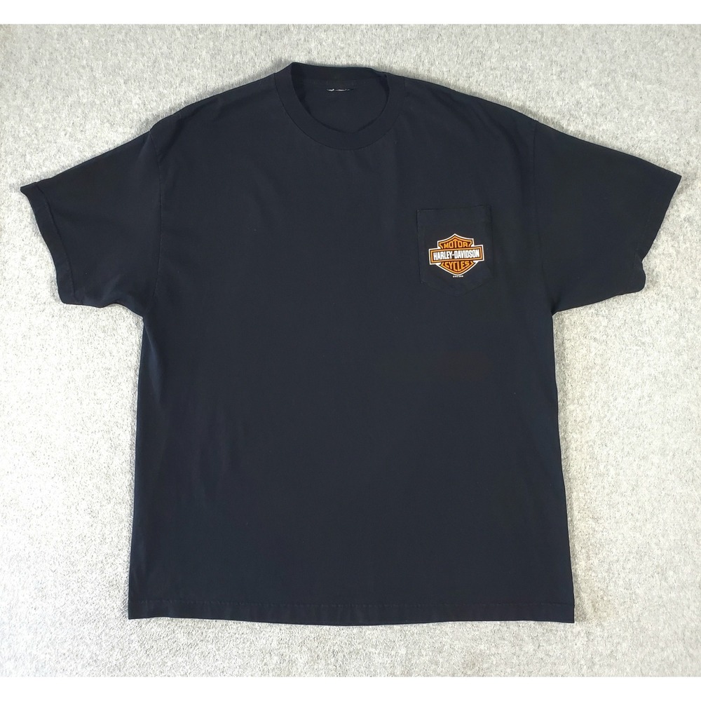 Harley Davidson T Shirt Mens XL Black El Cajon California Hellcajon Devil Pocket
